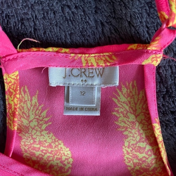 J. Crew hot pink and bright yellow pineapple tank - Picture 3 of 7